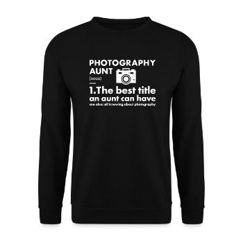 Photographer Aunt Definition Photography - Unisex Sweatshirt - black - Front - Alina (178cm) & Michal (187cm)