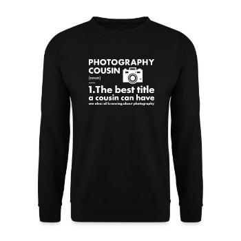 Photographer Cousin Definition Photography - Unisex Sweatshirt - black - Front - Alina (178cm) & Michal (187cm)