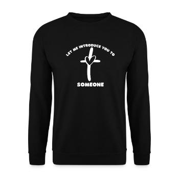 Christian Priest Jesus God Introduce You To Jesus - Unisex Sweatshirt - black - Front - Alina (178cm) & Michal (187cm)