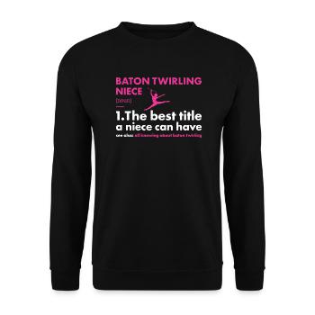 Bâton Twirler nièce définition bâton virevoltant - Sweat-shirt Unisexe - noir - Devant - Alina (178cm) & Michal (187cm)