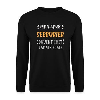 Serrurier - Sweat-shirt Unisexe - noir - Devant - Alina (178cm) & Michal (187cm)