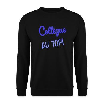 RETRAITE. RETRAITE. RETRAITEE. SENIOR. MAMIE. PAPY - Sweat-shirt Unisexe - noir - Devant - Alina (178cm) & Michal (187cm)