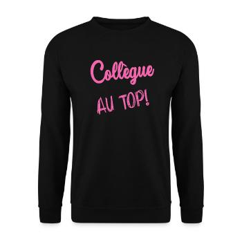 RETRAITE. RETRAITE. RETRAITEE. SENIOR. MAMIE. PAPY - Sweat-shirt Unisexe - noir - Devant - Alina (178cm) & Michal (187cm)