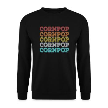 Corn Pop était un mauvais mec Retro Cornpop Meme - Sweat-shirt Unisexe - noir - Devant - Alina (178cm) & Michal (187cm)