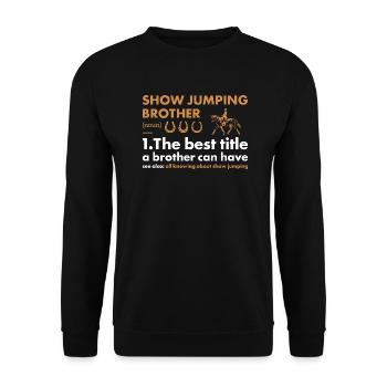 Jumper Brother Définition Saut d’obstacles - Sweat-shirt Unisexe - noir - Devant - Alina (178cm) & Michal (187cm)