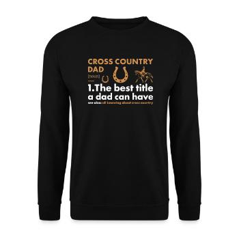 Rider Dad Definition Cross Country - Unisex Sweatshirt - black - Front - Alina (178cm) & Michal (187cm)