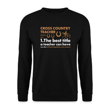 Rider Teacher Definition Cross Country - Unisex Pullover - Schwarz - Vorne - Alina (178cm) & Michal (187cm)