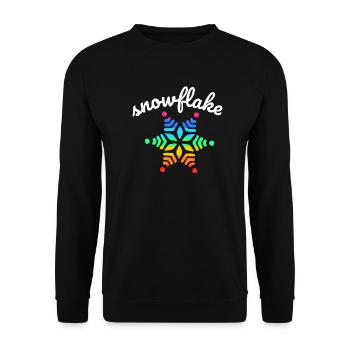 Arc-en-ciel Neige - Sweat-shirt Unisexe - noir - Devant - Alina (178cm) & Michal (187cm)