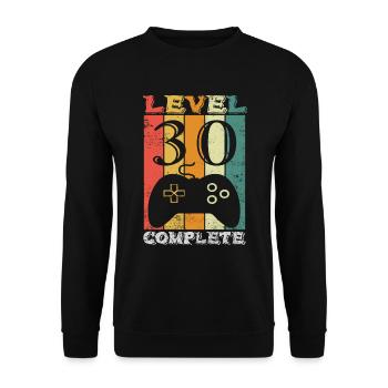 30e anniversaire homme 30 ans niveau 30 hommes 1991 - Sweat-shirt Unisexe - noir - Devant - Alina (178cm) & Michal (187cm)