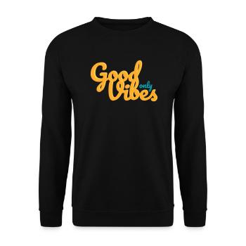 Nur gute Stimmung - Unisex Pullover - Schwarz - Vorne - Alina (178cm) & Michal (187cm)