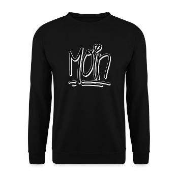 MOIN - Unisex Pullover - Schwarz - Vorne - Alina (178cm) & Michal (187cm)