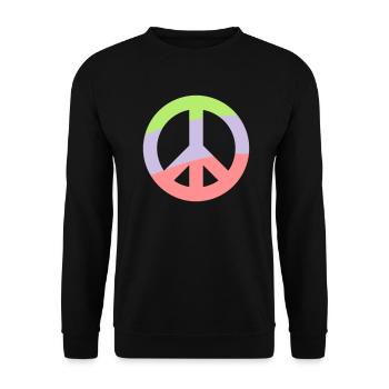 Peace - Unisex Sweatshirt - black - Front - Alina (178cm) & Michal (187cm)