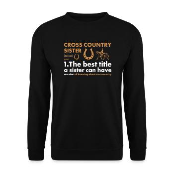 Rider Sister Definition Cross Country - Unisex Pullover - Schwarz - Vorne - Alina (178cm) & Michal (187cm)