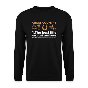 Rider Aunt Definition Cross Country - Unisex Pullover - Schwarz - Vorne - Alina (178cm) & Michal (187cm)