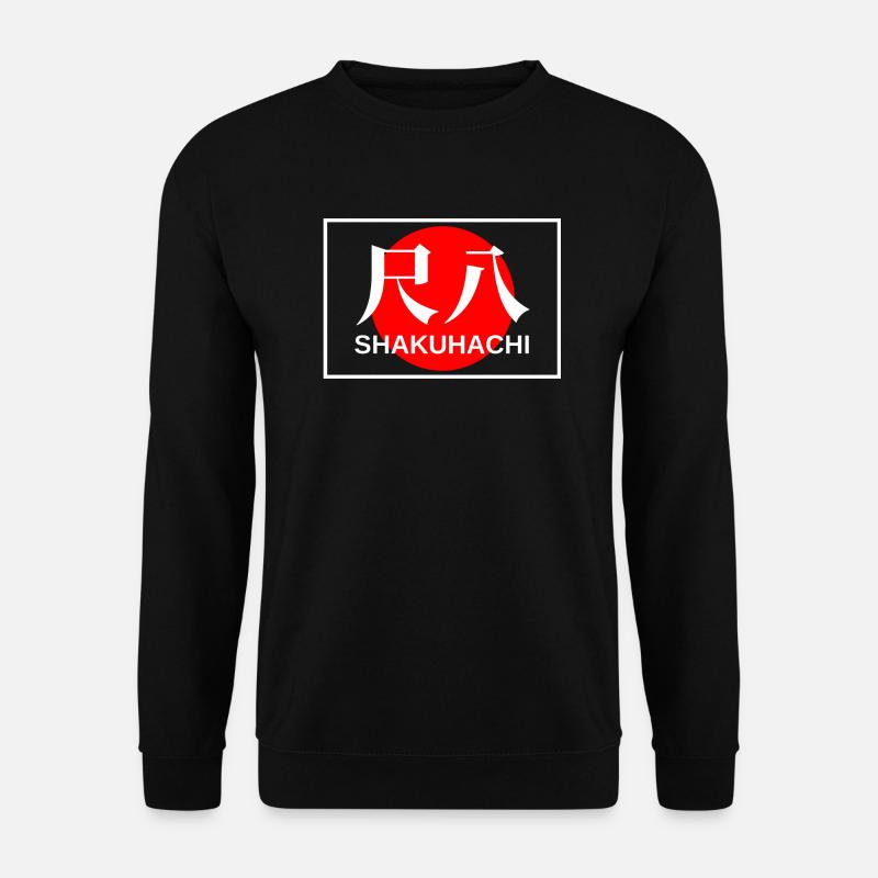Shakuhachi - japanische Bambuslängsflöte - Unisex Pullover - Schwarz