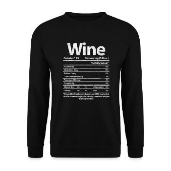 Wine Red Wine Wine Glass Wine Festival White Wine Gift - Unisex Sweatshirt - black - Front - Alina (178cm) & Michal (187cm)