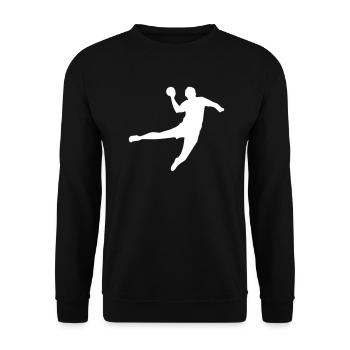 Handball in action - Unisex Sweatshirt - black - Front - Alina (178cm) & Michal (187cm)