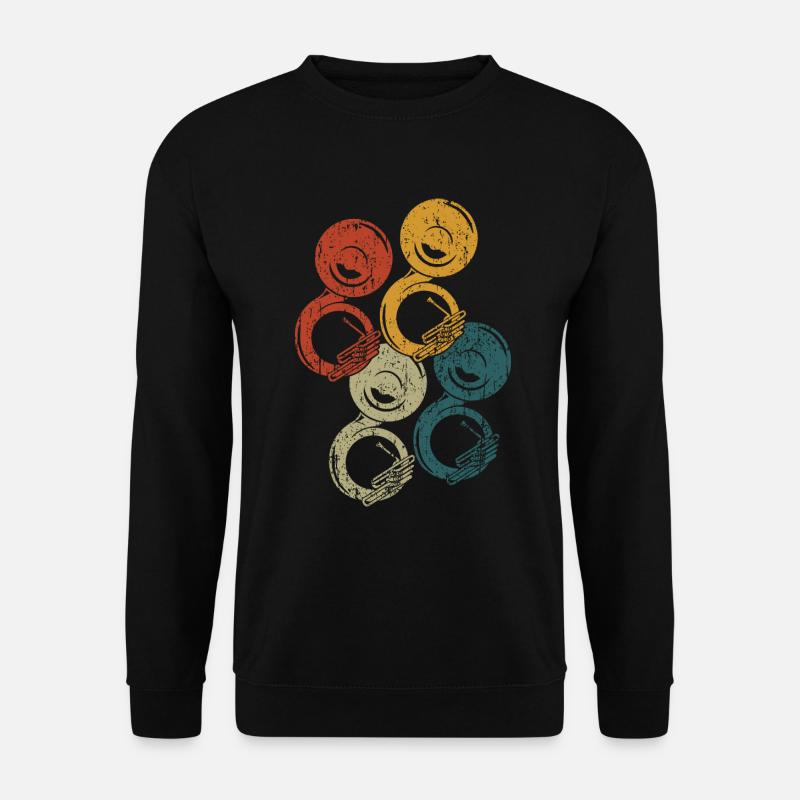 Retro Sousaphon Blasmusik Instrument Musiker - Unisex Pullover - Schwarz