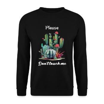 Please don't touch me - Unisex Sweatshirt - black - Front - Alina (178cm) & Michal (187cm)