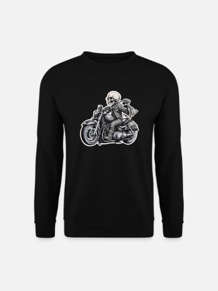 Skeleton on motorcycle - Unisex Sweatshirt - black