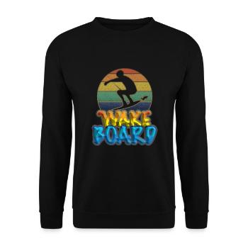 Wakeboard, Wakeboarder - Unisex Pullover - Schwarz - Vorne - Alina (178cm) & Michal (187cm)