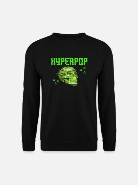 Retro 90s Hyperpop Aesthetic Music - Unisex Sweatshirt - black