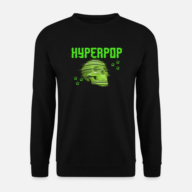 Retro 90s Hyperpop Aesthetic Music - Unisex Sweatshirt - black