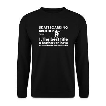 Sport Brother Skateboarding - Unisex Pullover - Schwarz - Vorne - Alina (178cm) & Michal (187cm)