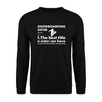 Sport Sister Snowboarding - Unisex Pullover - Schwarz - Vorne - Alina (178cm) & Michal (187cm)