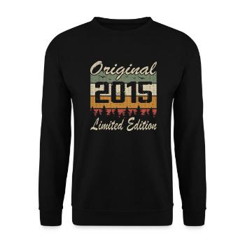 Vintage Geburtstag Original Geschenkidee 2015 - Unisex Pullover - Schwarz - Vorne - Alina (178cm) & Michal (187cm)