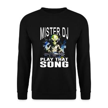 Mister DJ 1 - Sweat-shirt Unisexe - noir - Devant - Alina (178cm) & Michal (187cm)