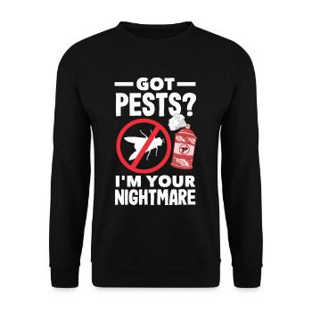 Got Pests? Funny Pest Control Exterminator - Unisex Sweatshirt - black - Front - Alina (178cm) & Michal (187cm)