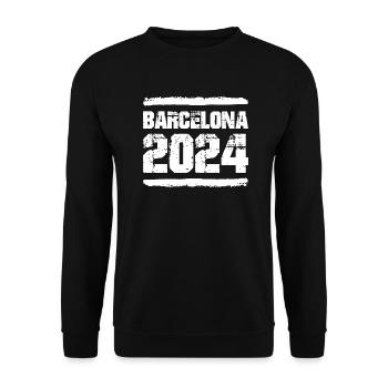L’équipe de Barcelone 2024 - Sweat-shirt Unisexe - noir - Devant - Alina (178cm) & Michal (187cm)