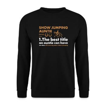 Jumper Auntie Définition Saut d’obstacles - Sweat-shirt Unisexe - noir - Devant - Alina (178cm) & Michal (187cm)