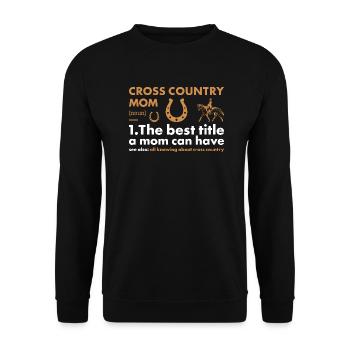 Rider Mom Definition Cross Country - Unisex Sweatshirt - black - Front - Alina (178cm) & Michal (187cm)