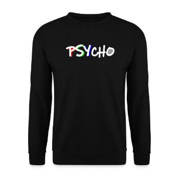 PSYcho PSY psychedelic trance RGB colors font - Sweat-shirt Unisexe - noir - Devant - Alina (178cm) & Michal (187cm)