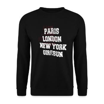 Ville de Giresun - Sweat-shirt Unisexe - noir - Devant - Alina (178cm) & Michal (187cm)