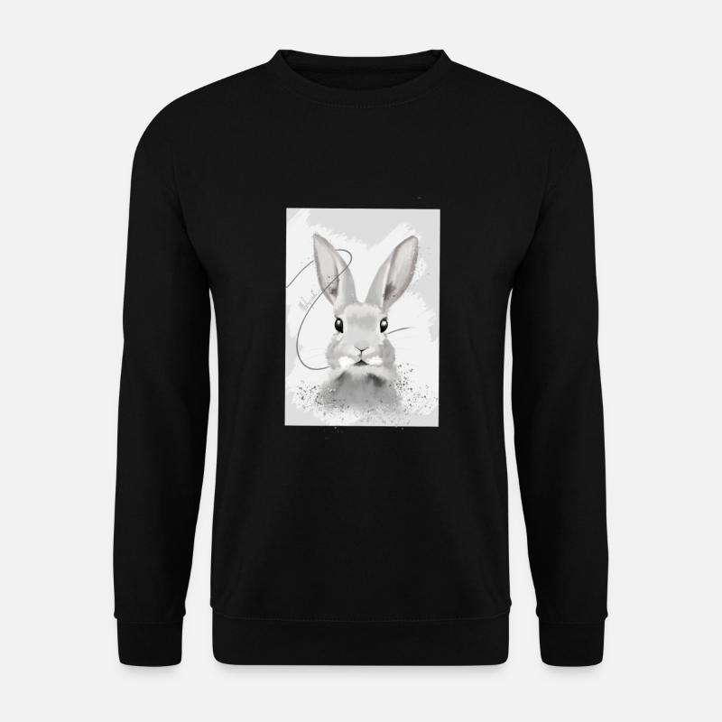 Kaninchen niedliche Tierkinder - Unisex Pullover - Schwarz