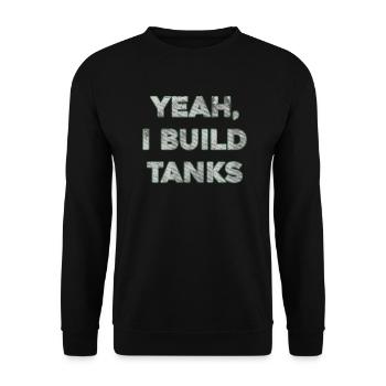 Scale Model Tank Builder - Unisex Sweatshirt - black - Front - Alina (178cm) & Michal (187cm)