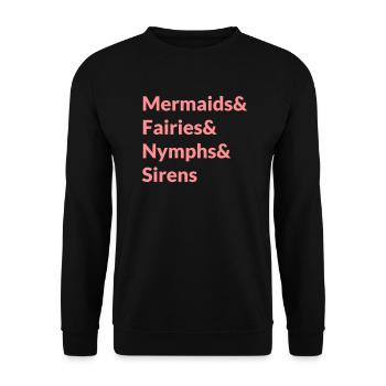 Meermaids Fairies nymphs sirens - Unisex Pullover - Schwarz - Vorne - Alina (178cm) & Michal (187cm)