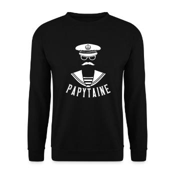 Papytaine du bateau - Sweat-shirt Unisexe - noir - Devant - Alina (178cm) & Michal (187cm)