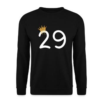 29 - Unisex Pullover - Schwarz - Vorne - Alina (178cm) & Michal (187cm)