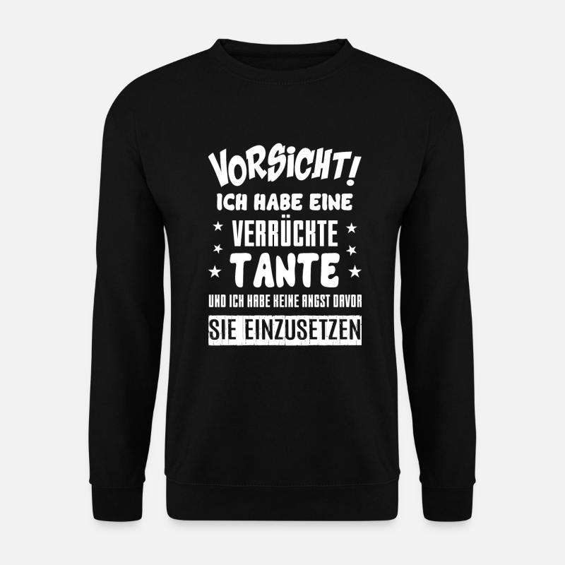 Verrückte Tante - Unisex Pullover - Schwarz