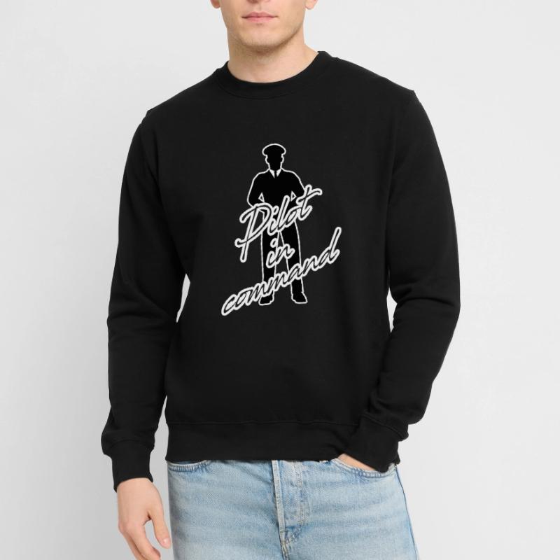 Pilote dans le poste de pilotage de l'avion commandant de bord Sweat-shirt Unisexe
