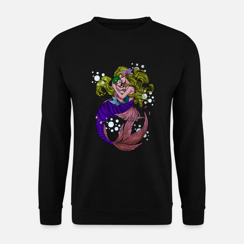 Mama Mermaid Meerjungfrau - Unisex Pullover - Schwarz