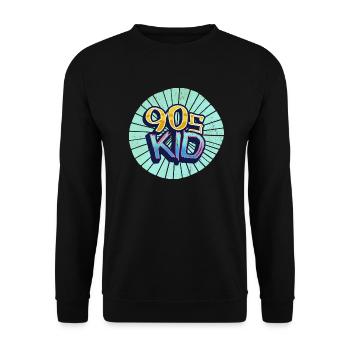 90s kid nineties - Unisex Sweatshirt - black - Front - Alina (178cm) & Michal (187cm)