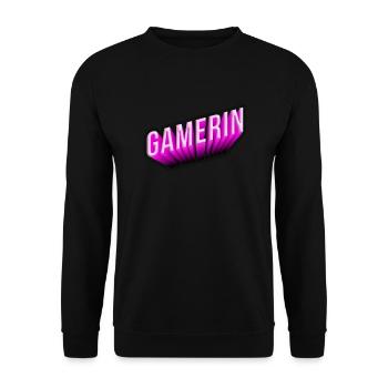 Gamerin 3D NEON PINK - Unisex Pullover - Schwarz - Vorne - Alina (178cm) & Michal (187cm)