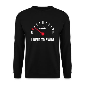 Nageurs Natation Natation Sports Idée - Sweat-shirt Unisexe - noir - Devant - Alina (178cm) & Michal (187cm)