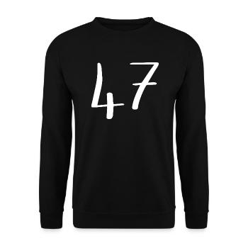 47 - Unisex Sweatshirt - black - Front - Alina (178cm) & Michal (187cm)