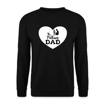 The talking Dad funny father daddy gift - Unisex Sweatshirt - black - Front - Alina (178cm) & Michal (187cm)